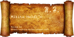 Mikita Helén névjegykártya